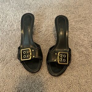 Coach slip on kitten heel